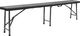 vidaXL składane ławki ogrodowe, 2 sztuki, 180 cm, HDPE, czarne (48832) 1