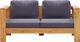vidaXL sofa ogrodowa z poduszkami, 140 cm, drewno akacji, szara (47276) 1