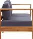 vidaXL sofa ogrodowa z poduszkami, 140 cm, drewno akacji, szara (47276) 2