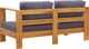 vidaXL sofa ogrodowa z poduszkami, 140 cm, drewno akacji, szara (47276) 3