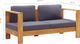 vidaXL sofa ogrodowa z poduszkami, 140 cm, drewno akacji, szara (47276) 6
