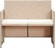 vidaXL 2 osobowa sofa ogrodowa z poduszkami, polirattan, szara (46396) 1