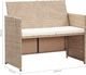 vidaXL 2 osobowa sofa ogrodowa z poduszkami, polirattan, szara (46396) 6