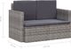 vidaXL 2 osobowa sofa ogrodowa z poduszkami, polirattan, szara (45783) 5