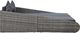 vidaXL Leżanka ogrodowa, szara, 200 x 139 cm, rattan PE 4