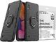 Alogy Etui Alogy Stand Ring Armor do Samsung Galaxy A10 czarne + Szkło Alogy uniwersalny 1