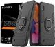 Alogy Etui Alogy Stand Ring Armor do Samsung Galaxy A10 czarne + Szkło Alogy uniwersalny 8