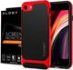Spigen Etui Spigen Neo Hybrid Herringbone do Apple iPhone 7/8/SE 2020 Dante Red + Szkło Alogy uniwersalny 1