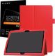 Etui na tablet 4kom.pl Etui Stojak Huawei Mediapad T3 10 9.6'' Czerwone + Szkło uniwersalny 7