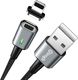 Kabel USB Elough Kabel Magnetyczny Elough E05 USB Lightning QC 3.0 3A 1M Black uniwersalny 1