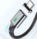 Kabel USB Elough Kabel Magnetyczny Elough E05 USB Lightning QC 3.0 3A 1M Black uniwersalny 1