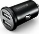 Ładowarka Swissten Ładowarka Samochodowa Swissten 2xUSB 4.8A METAL czarna 1