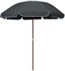 vidaXL Parasol na stalowym słupku, 240 cm, antracytowy 1