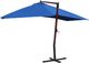 vidaXL Wiszący parasol na drewnianym słupku, 400x300 cm, niebieski 4