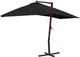 vidaXL Wiszący parasol na drewnianym słupku, 400x300 cm, czarny 4