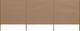 vidaXL Parawan 3-skrzydłowy z tkaniny, 400x80 cm, taupe 1