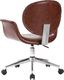 vidaXL Obrotowe krzesło stołowe, brązowe, obite sztuczną skórą 4