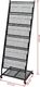 vidaXL VidaXL Stojak na gazety/czasopisma 47,5x43x133 cm czarny A4 4