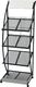 vidaXL VidaXL Stojak na gazety/czasopisma 47x40x134 cm czarny i biały A4 1
