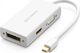 Adapter AV Ugreen DisplayPort Mini - HDMI - D-Sub (VGA) - DVI-D biały (20417) 1