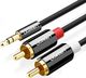 Kabel Ugreen Jack 3.5mm - RCA (Cinch) x2 1.5m czarny (UGR318) 1