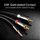 Kabel Ugreen Jack 3.5mm - RCA (Cinch) x2 1.5m czarny (UGR318) 3