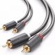 Kabel Ugreen RCA (Cinch) x2 - RCA (Cinch) x2 1m czarny (UGR313BLK) 1