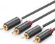Kabel Ugreen RCA (Cinch) x2 - RCA (Cinch) x2 1m czarny (UGR313BLK) 1