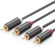 Kabel Ugreen RCA (Cinch) x2 - RCA (Cinch) x2 1m czarny (30747) 1