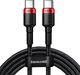 Kabel USB Baseus USB-C - USB-C 2 m Czarno-czerwony (BSU1520REDBLK) 1