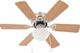 Wentylator vidaXL Sufitowy z lampą 82 cm jasnobrązowy 5