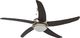 Wentylator vidaXL Sufitowy z lampą 128 cm brązowy 1