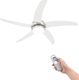 Wentylator vidaXL Sufitowy z lampą 128 cm biały 1