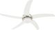 Wentylator vidaXL Sufitowy z lampą 128 cm biały 1