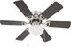 Wentylator vidaXL Sufitowy z lampą 82 cm ciemnobrązowy 4
