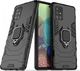 Hurtel Ring Armor pancerne hybrydowe etui pokrowiec + magnetyczny uchwyt Samsung Galaxy A71 5G czarny 1