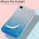 Etui SAMSUNG GALAXY A71 Brokat Glitter srebrno-niebieskie 6