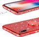 Etui SAMSUNG GALAXY S20+ PLUS Diamond Ring Brokat czerwone (62748) - om-40375 3