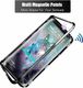 Etui XIAOMI REDMI NOTE 9S 3w1 Double Magnetic 360 Aluminium i Szkło czarne 2