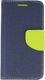 Etui portfel z klapką Fancy SAMSUNG GALAXY NOTE 10 granatowo-limonkowe 1