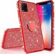 Etui HUAWEI P40 LITE Diamond Ring Brokat czerwone 1