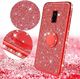 Etui SAMSUNG GALAXY S20+ PLUS Diamond Ring Brokat czerwone 5