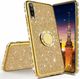 Etui SAMSUNG GALAXY S20 ULTRA Diamond Ring Brokat złote 1