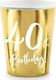 Party Deco Kubeczki na czterdzieste urodziny 40h Birthday! złote - 220 ml - 6 szt. uniwersalny 1