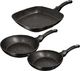 Patelnia Berlinger Haus wok Metallic Line 20 24 28cm 3szt. 3