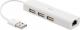 HUB USB Deltaco 1x RJ-45  + 3x USB-A 2.0 (Deltaco USB2-LAN3 - netvrksadapter) 1