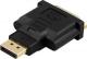 Adapter AV Deltaco DisplayPort - DVI-D czarny 1