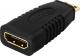 Adapter AV Deltaco HDMI Mini - HDMI czarny (Deltaco HDMI adapter - Mini HDMI Type C) 2