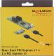 Delock Karta rozszerzeń PCI Express x1 > 2 x PCIe x1 z 30 cm kablem USB (41433) 6