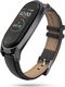 Tech-Protect Pasek skórzany Mi Smart Band 5 czarny 1